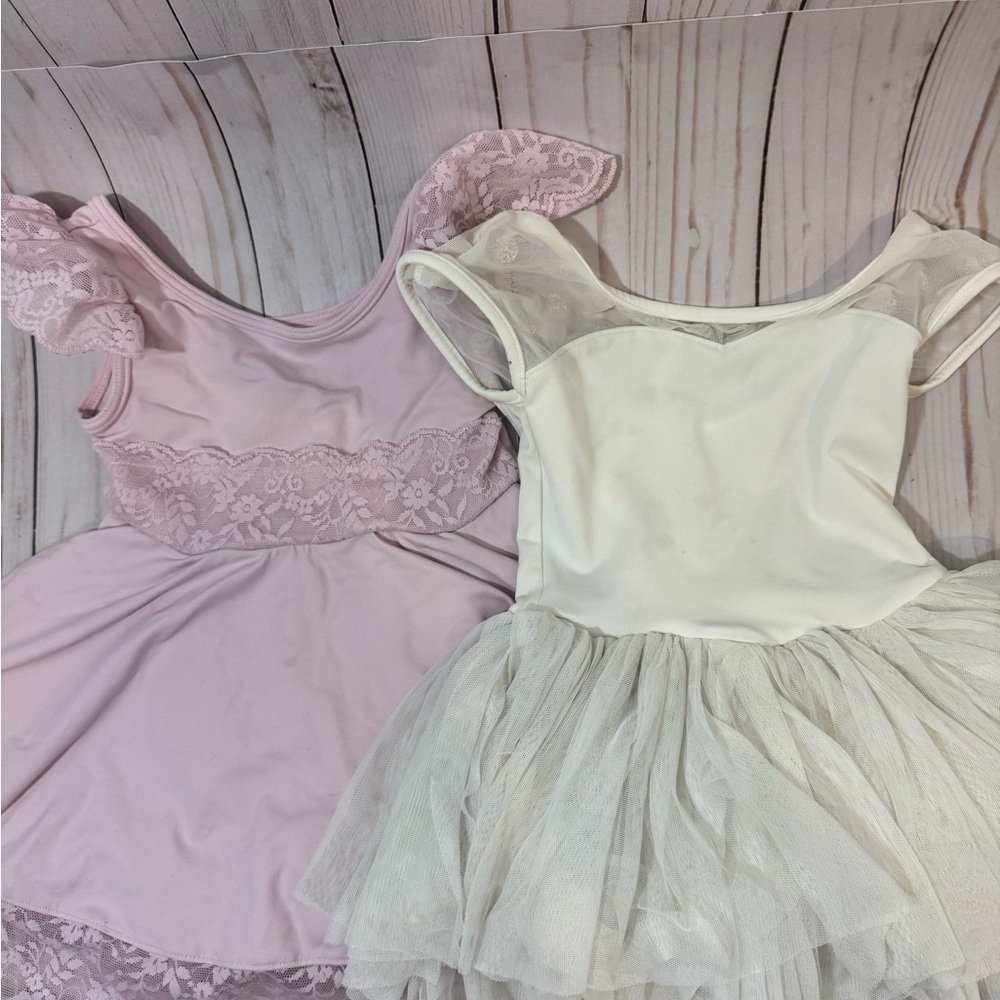 Lot Of 2 Little Girls Tutu ballet Dress Mirella And So Dance Sz 2-4